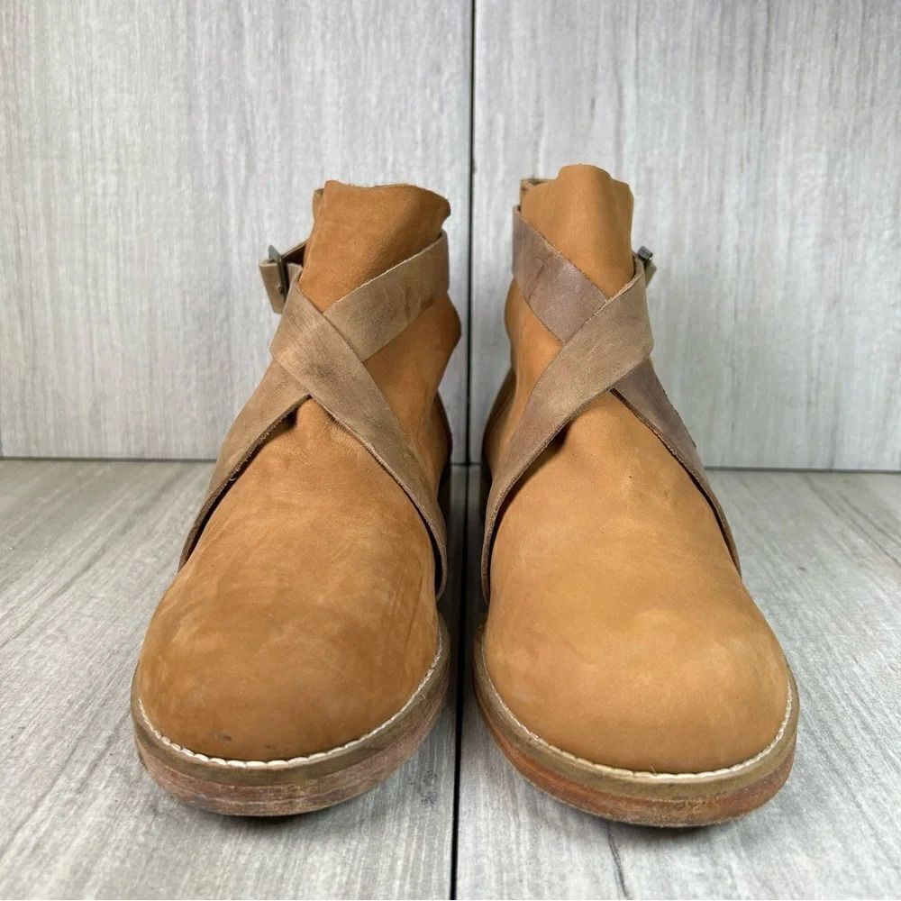 Free People Las Palmas Brown Leather Ankle Boots Shoes Women’s Size 7.5 EUR 38 - Picture 5 of 10